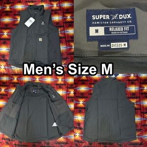 NWT Carhartt Super Dux Relaxed Fit Gray Vest Men’s Size Medium OV5535-M